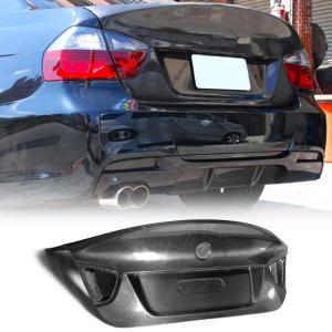 Carbon Fiber Rear Trunk Lid Cover Spoiler Compatible with BMW 3 Series E90 325i 330i 2005-2008