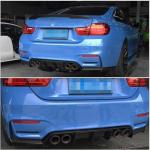 BMW F80 M3 F82 F83 M4 2015-2019 Rear Bumper Diffuser Glossy Black ABS