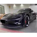 Porsche Taycan 9J1 Sedan 2019-2024 Front Bumper Lip Carbon Fiber