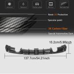 Carbon Fiber Rear Bumper Diffuser Lip for BMW 3 Series F30 M Sport 2012-2018 With brake light