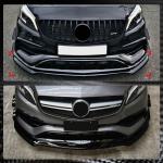 Mercedes Benz A Class W176 A200 A260 A45 AMG 2013-2018 Front Bumpers Lip 3pcs/set Glossy Black ABS