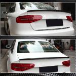 Audi A4 B8.5 Non-Sline Non-S4 Sedan Facelift 2013-2016 Rear Trunk Spoiler Carbon Fiber