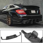 Mercedes Benz W204 C204 C300 Sport C63 AMG Facelift 2012-2014 Rear Bumper Diffuser Carbon Fiber Lip