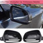 Carbon Fiber Mirror Cover Caps for Audi A3 S3 A4 B8 S4 RS4 2008-2010 A5 S5 8T 2007-2009 Q3 2011+ Rearview Side Rearview Mirror Caps Car Exterior Outside Shell without Side Assist Hole