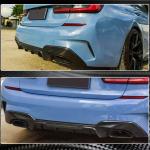 BMW 3 Series G20 M340i 2019-2021 Rear Bumper Diffuser Carbon Fiber