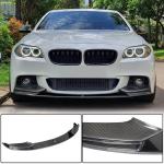 BMW 5 Series F10 M Sport 2012-2016 Front Bumper Lip Spoiler Carbon Fiber