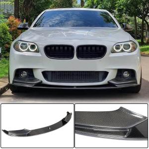 BMW 5 Series F10 M Sport 2012-2016 Front Bumper Lip Spoiler Carbon Fiber