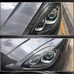 Porsche Macan 2014-2018 Headlight Eyebrows Lamp Eyelids Dry Carbon Fiber