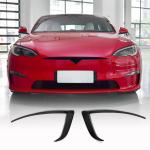 Tesla Model S 2021-2023 Front Bumper Splitters Carbon Fiber