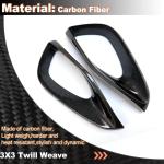 Carbon Fiber Front Bumper Air Vent Cover Fins fits for Mercedes Benz C217 S63 AMG 2018-2023 Fog Lamp Grill Cover Protector Bumper Protection Direct Fit Installation