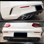 For Mercedes Benz (W205) C205 A205 C63 AMG Pre-facelift Carbon Fiber Rear Bumper Diffuser Lip