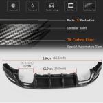 Volkswagen VW Golf 7 MK7 Base/GTI 2014-2016 Rear Bumper Diffuser Carbon Fiber