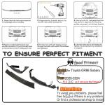 Carbon Fiber Front Bumper Lip for Toyota GR86 &for Subaru BRZ 2022-2024 | Abrasion-Resistant Robust Lip Body Kit Bumper Splitter Auto Parts Anti-Collision Protection
