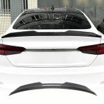 Carbon Look Trunk Spoiler for Audi A5 F5 Sportback 4-Door 2017-2024 | PSM-Style Rear Lip Wing ABS With Carbon Fiber Pattern Exterior Accessory Drill-Free Adhesive Mounting, Factory-Molded Fitment