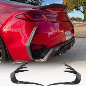 Infiniti Q60 Q60S Coupe 2017-2022 Rear Bumper Splitters Carbon Fiber