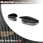 Dry Carbon Fiber Mirror Cover Compatible with BMW 3 4 Series G80 M3 G82 G83 M4 2021-2022 2D 4D Replacement Style Rearview Mirror Caps Factory Outlet LHD