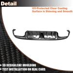 Carbon Fiber Rear Diffuser Compatible with Mercedes Benz C Class W205 C300 C350 C400 C63 AMG Sedan 2015-2021 Under Bumper Chin Diffuser Lip Splitter