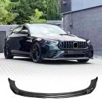Front Bumper Lip Splitter Spoiler Compatible with Mercedes Benz E-Class W213 Sport 4-Door 2021-2024 Real Carbon Fiber Air Chin Body Kit Exterior Accessories