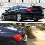 Honda Civic 10th Sedan 2016-2021 Rear Trunk Spoiler Glossy Black ABS