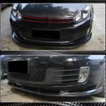 Volkswagen VW Golf 6 MK6 GTI 2010-2013 Front Bumper Lip Carbon Fiber