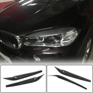 BMW X5 F15 X6 F16 2014-2019 Headlight Eyebrows Lamp Eyelids Dry Carbon Fiber/FRP