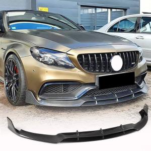 Mercedes-AMG C63 / C63 S W205 C205 A205 Brabus Style Carbon Fiber / FRP Front Bumper Lip 2015–2017