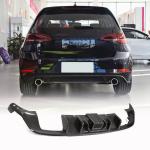 Volkswagen VW Golf 7.5 MK7.5 Base/R/GTI 2018-2020 Rear Bumper Diffuser Carbon Fiber (With Brake Light)