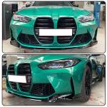 Gloss Black Front Lip Spoiler Compatible with BMW G80 G81 M3 G82 G83 M4 2021-2026 ABS Car Front Splitters Body Kit Trim Protection