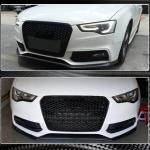 Audi S5 A5 Sline B8.5 Facelift 2012-2016 Front Bumper Lip Carbon Fiber