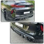Carbon Fiber Rear Bumper Diffuser for BMW X6M F96 Sport Utility 4-Door 2020-2024 Lower Bumper Lip Diffuser Body Kit Factory Outlet