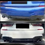 BMW 3 Series G20 320i 330i M Sport 2019-2021 Rear Bumper Diffuser Carbon Fiber