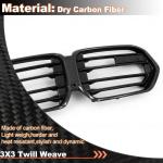 Dry Carbon fiber Car Front Grill for BMW X5M F95 X6M F96 LLCI 2024-2026 | Replacement Bumper Kidney Hood Grille Accessory