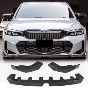 BMW 3 Series G20 G28 330i LCI M-SPORT 2023-2024 Front Bumper Lip Spoiler Carbon Fiber