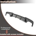 Matte Black Rear Diffuser for BMW 5 Series F10 2012-2016 520i 523i 528i 530i 535i 550i M Sport Sedan Fiberglass Rear Lower Bumper Lip Diffuser Spoiler Body Kit