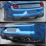 Ford Mustang V6 V8 GT 2015-2017 Rear Bumper Diffuser Carbon Fiber