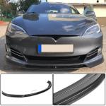 Tesla Model S Sedan 2016-2020 Front Bumper Lip Carbon Fiber