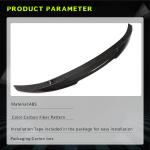 BMW 3 Series F30 320i 325i 328i 335i 340i Sedan 2012-2018 Rear Trunk Spoiler Carbon Fiber Look ABS