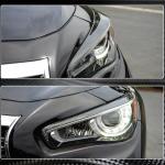 Infiniti Q50 2014-2017 Headlight Eyebrows Lamp Eyelids Carbon Fiber