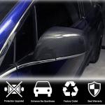 For Tesla Model S Dry Carbon Fiber Add-On Side Rearview Mirror Cover Caps Pair