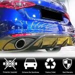 Alfa Romeo Giulia 952 Base 2015-2020 Rear Bumper Diffuser Carbon Fiber W/ Exhaust Tips Tailpipe