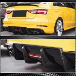 Audi S3 A3 Sline 8V.5 Sedan Facelift 2017-2020 Rear Bumper Diffuser Carbon Fiber