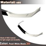 Pearl White Black Front Lip for Honda Civic Sedan & Hatchback 2025 2026 ABS | Air Dam Chin Spoiler Diffuser Guard Protector Body Kits Trim