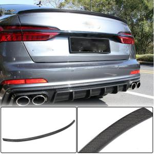 Audi A6 Sline S6 C8 Sedan 2019UP Rear Trunk Spoiler Carbon Fiber