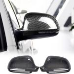 Carbon Fiber Mirror Cover Caps for Audi A3 S3 A4 B8 S4 RS4 2008-2010 A5 S5 8T 2007-2009 Q3 2011+ Rearview Side Rearview Mirror Caps Car Exterior Outside Shell without Side Assist Hole