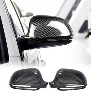 Carbon Fiber Mirror Cover Caps for Audi A3 S3 A4 B8 S4 RS4 2008-2010 A5 S5 8T 2007-2009 Q3 2011+ Rearview Side Rearview Mirror Caps Car Exterior Outside Shell without Side Assist Hole