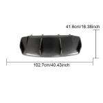 Porsche Taycan Base 4S Sedan 4-Door 2019-2024 Carbon Fiber Rear Bumper Lip