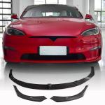 Tesla Model S 2021-2023 Front Bumper Lip Carbon Fiber