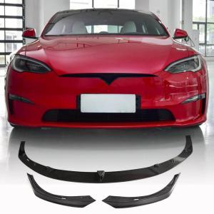 Tesla Model S 2021-2023 Front Bumper Lip Carbon Fiber