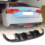 Audi S4 B8 Sedan Pre-facelift 2009-2012 Rear Bumper Diffuser Carbon Fiber