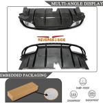Carbon Fiber Rear Diffuser Compatible with Alfa Romeo Giulia Base Sedan 4-Door 2015-2021 Lower Bumper Lip Spoiler Body Kit with Exhaust Tips Tailpipe and Red Reflectors Factory Outlet